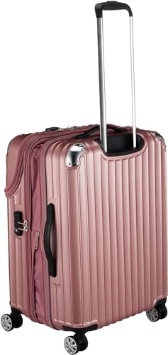 トラベリスト スーツケース ジッパー オープン モーメント 拡張機能付き 61L 64 cm 4.3kg ピンクヘアラインエンボス