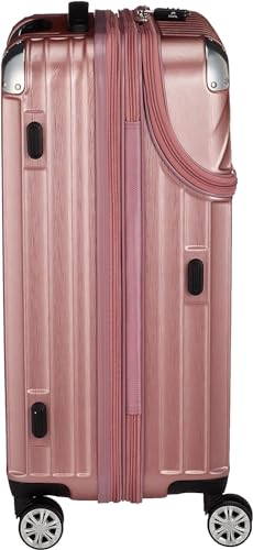 トラベリスト スーツケース ジッパー オープン モーメント 拡張機能付き 61L 64 cm 4.3kg ピンクヘアラインエンボス