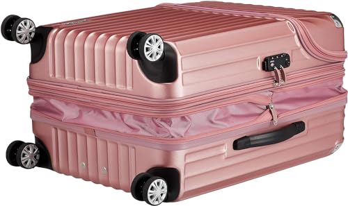 トラベリスト スーツケース ジッパー オープン モーメント 拡張機能付き 61L 64 cm 4.3kg ピンクヘアラインエンボス