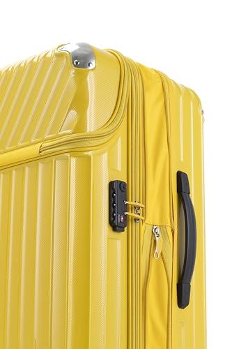 トラベリスト スーツケース ジッパー オープン モーメント 拡張機能付き 61L 64 cm 4.3kg ピンクヘアラインエンボス