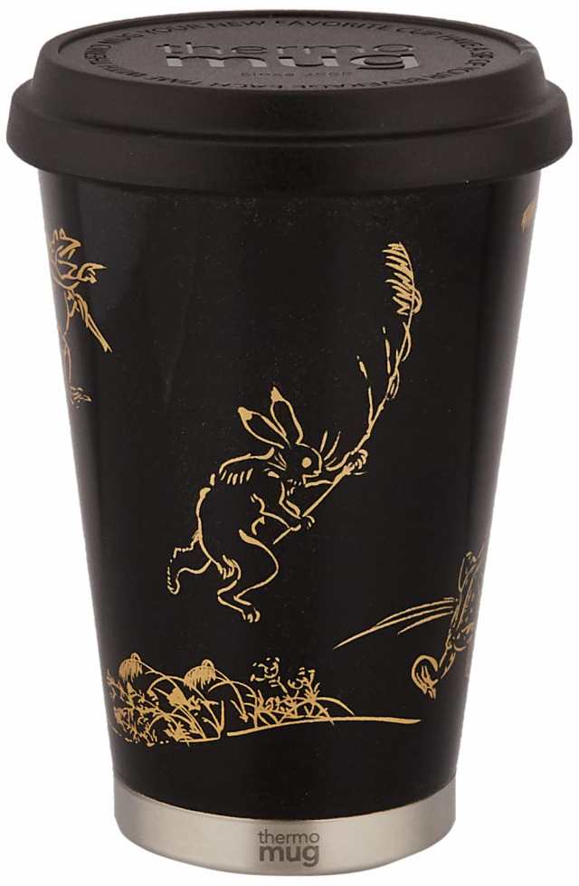 THERMO MUG (サーモマグ) フタ付きステンレスタンブラー 鳥獣戯画(黒) 300ml 【漆】URUSHI MOBILE TUMBLER MINI UM-MB 1個 1個の通販は