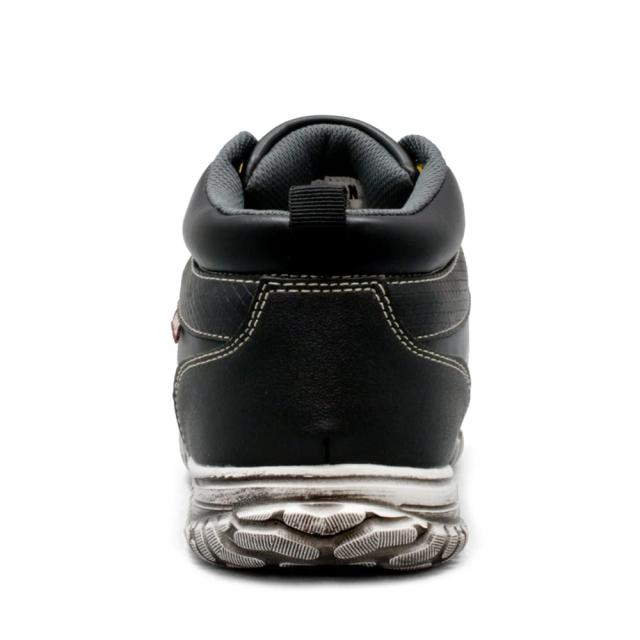 エドウィン 安全靴 スニーカー ハイカット メンズ 防滑 軽量 特殊ソール 鉄先芯 作業靴 セーフティシューズ esm102 ブラック 黒 26.0cm