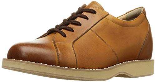 北嶋製靴工業所 シークレットスニーカー メンズ カジュアルシューズ 幅広 甲高 牛革 日本製 紐 5.5cmアップ 516 4E キャメル 25.5 cm