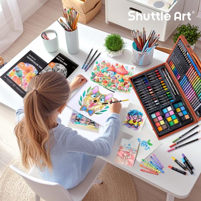 Shuttle Art お絵かきセット アートセット 画材セット 118点 色鉛筆