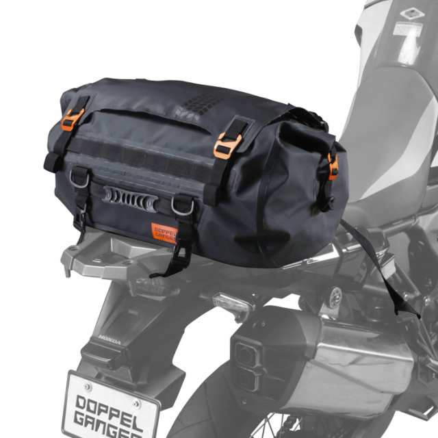 DOPPELGANGER(ドッペルギャンガー) ターポリンツーリングドラムバッグ 【バイク専用の防水ツーリングバッグ】 容量30L 専用固定ベルト・の通販は