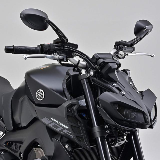 デイトナ(Daytona) バイク用 パラレルミラー 片側1本 左専用 10mm正ネジ/逆ネジ 新保安基準適合 ブルーミラー(防眩鏡) オーバル ブラスト_3