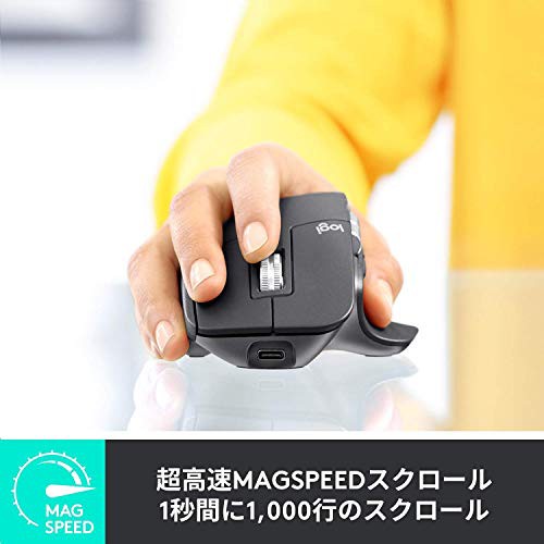 ロジクール アドバンスド ワイヤレスマウス mx master 3 mx2200sgr