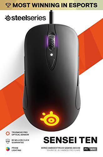 SteelSeries ゲーミングマウス 両利き用 有線 高精度追跡機能 Sensei