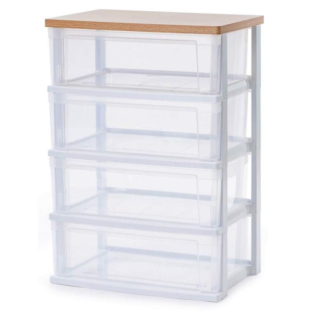 アイリスオーヤマ チェ スト ワイド 3段 4段 5段 日本製 簡単組み立て 幅54.5×奥行き39.1 フレンチオーク木天板の通販は 5,273円