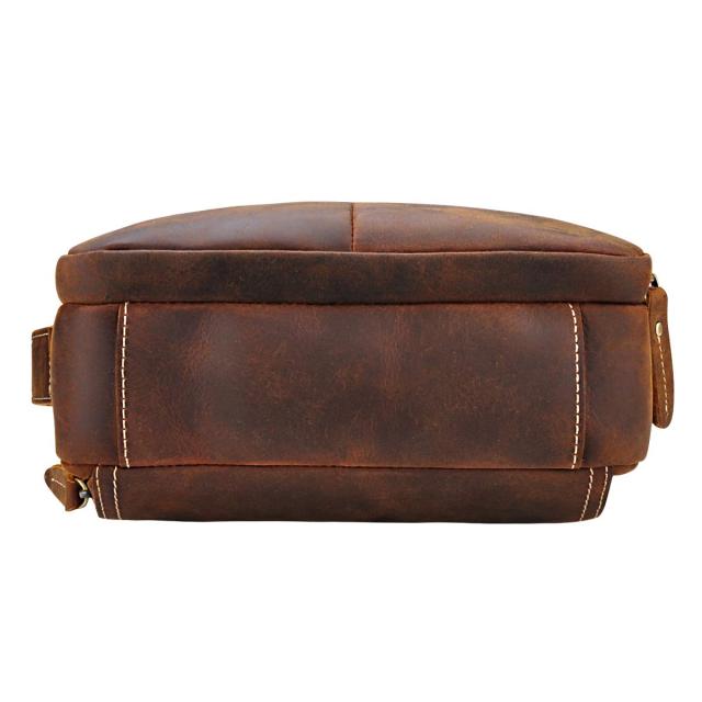 LANNSYNE ショルダーバッグ 斜め掛けバッグ メンズ 本革 オイルレザー