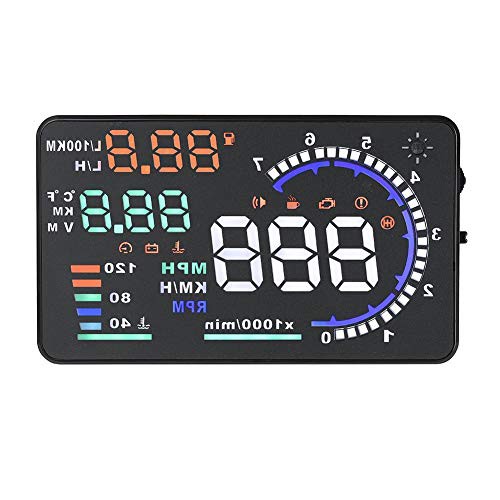 ヘッドアップディスプレイ HUD 、スピードメーター HUD A8 5.5 インチ OBD II カー HUD ヘッドアップディスプレイ自動フロントガラス反射