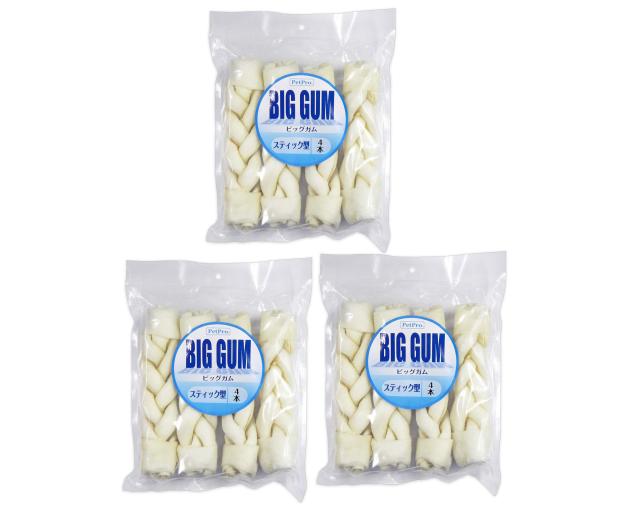 ペットプロ 犬用おやつ BIGガム スティック型 4本入×3個 (まとめ買い)の通販は 5,037円