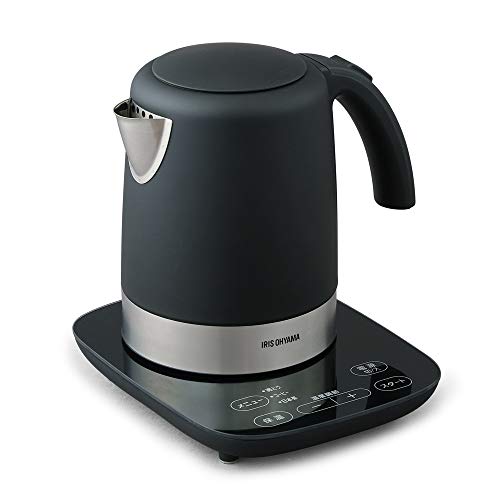 アイリスオーヤマ 電気ケトル ステンレスタイプ 1000ml 9段階温度調節付 保温設定付 沸騰後自動OFF フィルター掃除可能 ブラック IKE-D10の通販は 8,792円