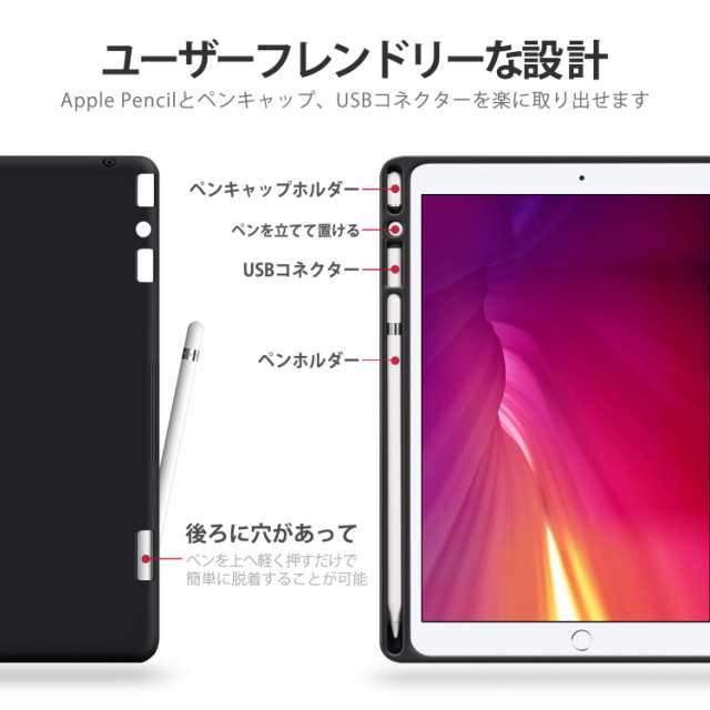 【色:ダークブルー】Antbox iPad 第9世代/第8世代ケース ソフトPU