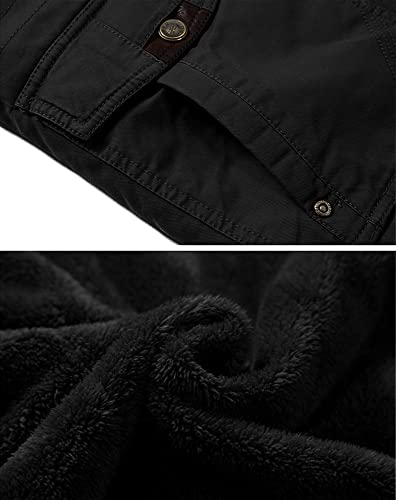 KEFITEVD アウトドアウエア 厚手 メンズファッション 秋冬用 アウター 暖かい 通勤 モッズコート ブラック JP L KEFITEVD アウトドアウエア 厚手 メンズファッション 秋冬用 アウター