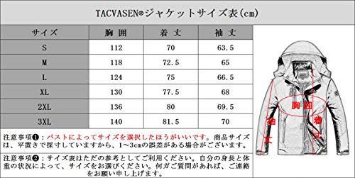 TACVASEN 裏フリースジャンバー 真冬 登山ウェア 防風ジャケット