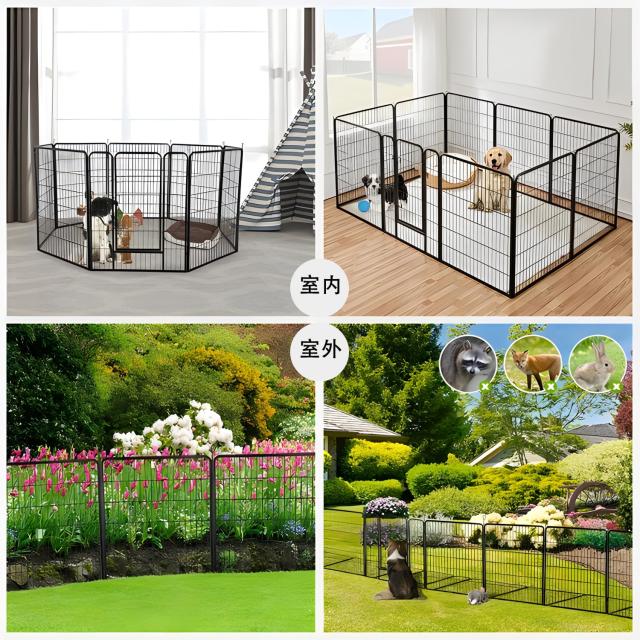 Dinah Alsop ペットフェンス 中大型犬用— ペットケージ パネル8枚