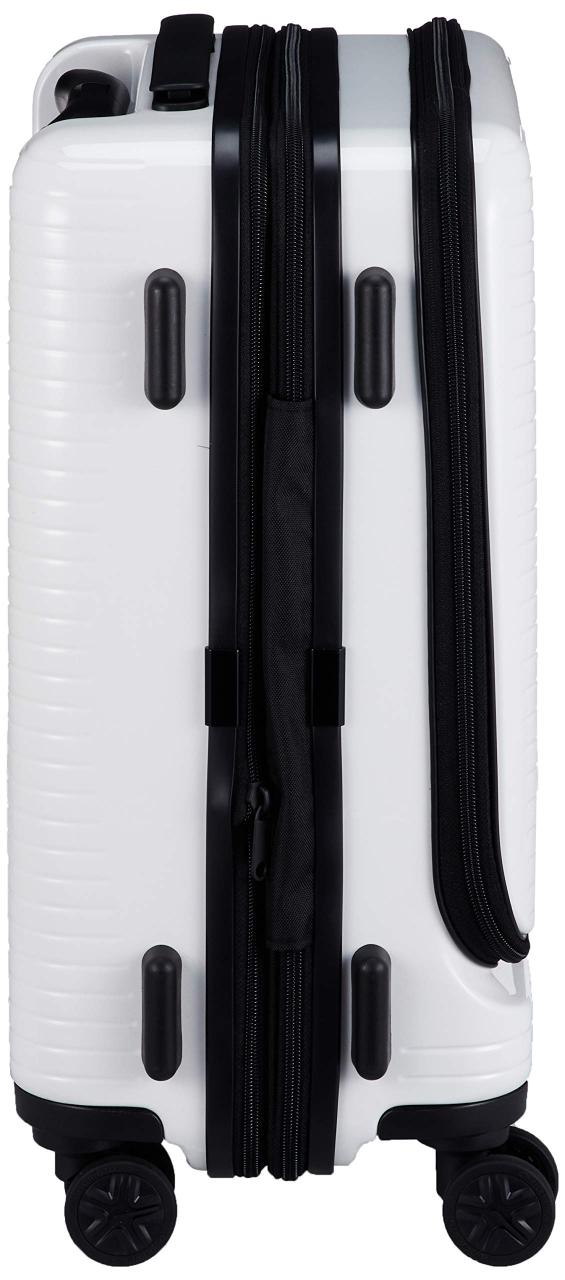 ワールドトラベラー スーツケース プリマス エキスパンダブル キャスターストッパー付 機内持ち込み可 35L 3.7kg ホワイト