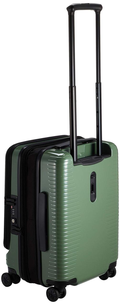 ワールドトラベラー スーツケース プリマス エキスパンダブル キャスターストッパー付 機内持ち込み可 35L 3.7kg グリーン