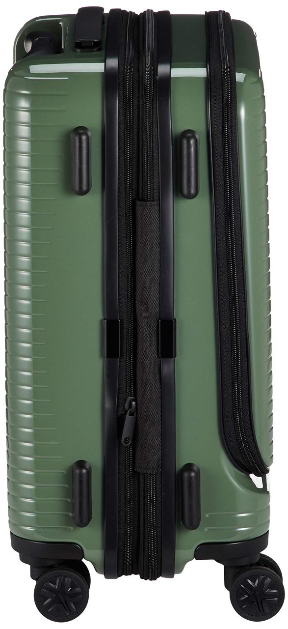 ワールドトラベラー スーツケース プリマス エキスパンダブル キャスターストッパー付 機内持ち込み可 35L 3.7kg グリーン