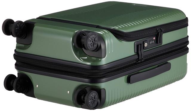 ワールドトラベラー スーツケース プリマス エキスパンダブル キャスターストッパー付 機内持ち込み可 35L 3.7kg グリーン