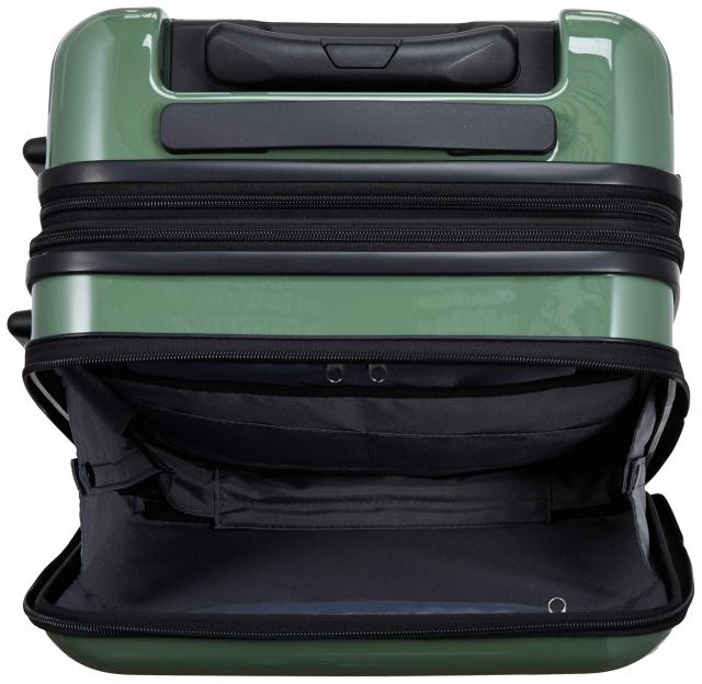 ワールドトラベラー スーツケース プリマス エキスパンダブル キャスターストッパー付 機内持ち込み可 35L 3.7kg グリーン