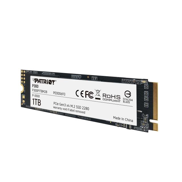 Patriot Memory P300 1TB M.2 SSD 2280 NVMe PCIe Gen 3x4 内蔵型SSD P300P1TBM28_3