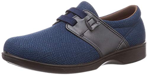 ムーンスター スニーカー 日本製 幅広 3E 軽量 ゴム紐 22~25cm レディース らくらくL018 ブルー 23.5cm