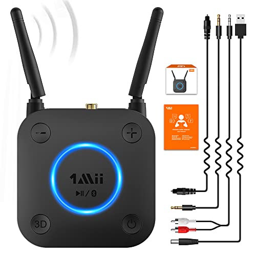 1Mii Bluetooth レシーバー オーディオレシーバー ブルートゥース 車 5.0 受信機 RCA赤 白/3.5mm AUX/coaxial 同軸/OPT 光デジタル端子/Aの通販は 6,688円