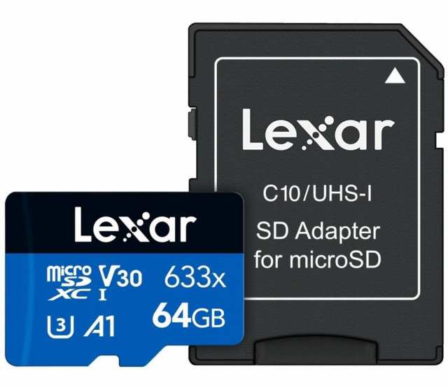 256GB microSDXCカード マイクロSD Lexar レキサー Class10 UHS-1 U3 V30 A1 R:95MB/s W:45MB/s SDアダプタ付 海外リテール LSDMI256BB63