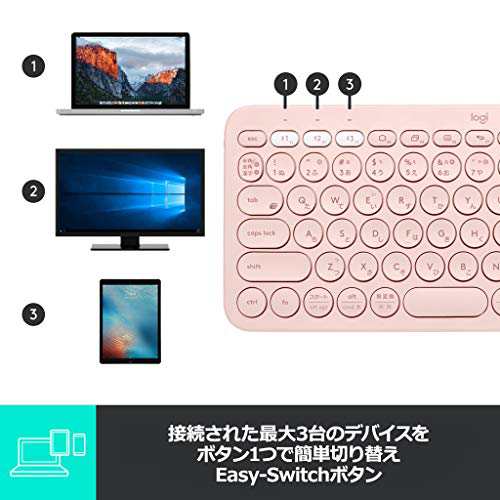 ロジクール ワイヤレスキーボード 無線 キーボード 薄型 小型 K380RO