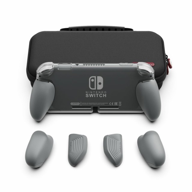 Skull ＆ Co.Nintendo SWITCH Lite用GripCase Liteカバーセット:グリップカバー+キャリングケース 大容量 防水耐衝撃 携帯便利 人間工学