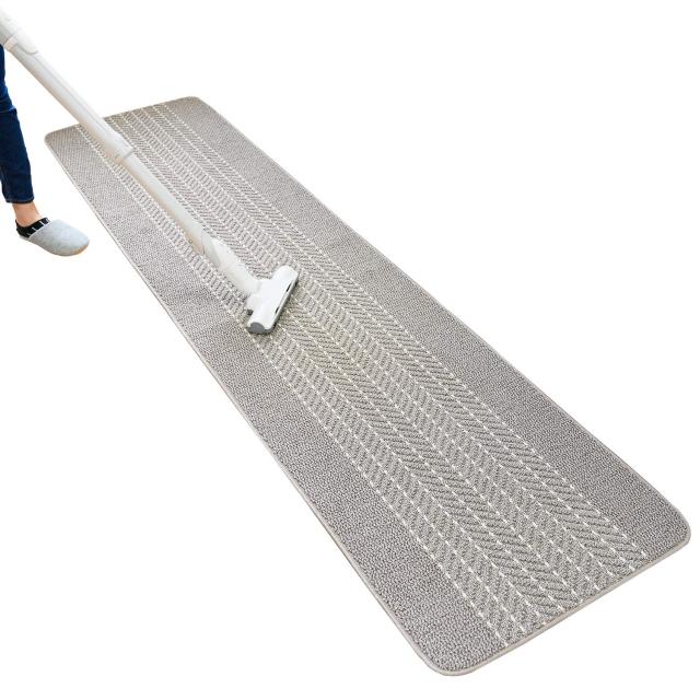 オカ(OKA) 優踏生洗いやすい キッチンマット 約60cm×240cm グレー