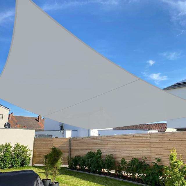 SUNNY GUARDひ雨よけ シェード 4x6m シルバーグレー 撥水シェード 四角サンシェード