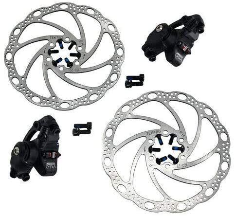 TEKTRO LYRA MD-C500 Cyclocross CX Road Mechancial Disc Brake Set Front and Rear, Black, MH1872-Nの通販は
