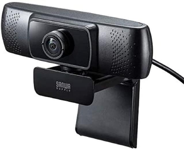 サンワサプライ(Sanwa Supply) 会議用ワイドレンズWEBカメ ラ(3mロングケーブルタイプ ) USB接続 150°超広角 マイク内蔵 Skype対応 ブラ