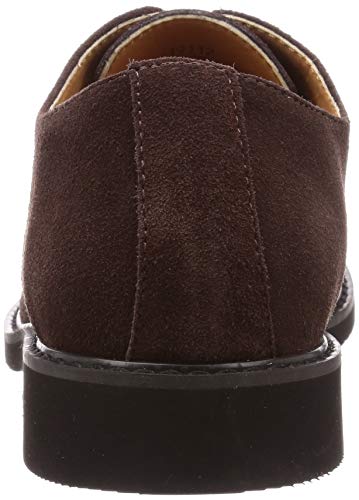 デデス スエード プレーントゥ レザー レースアップシューズ 5265 メンズ ダークブラウン 25.0cm 3E