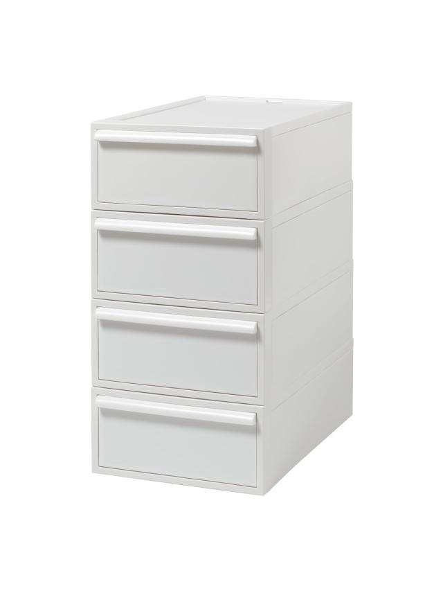 ライクイット (like-it) 収納ボックス クローゼットシステム 引出し (S) 4個組 オールホワイト C S-D1 4P 奥行き52cm クローゼット収納にの通販は 10,671円