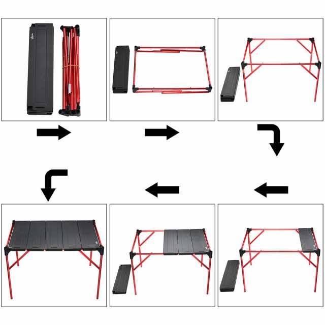 Tentock キャンプ テーブル コンパクト 折りたたみ アウトドア てーぶる アルミ ロールテーブル 折り畳み ソロ キッチン テーブル  折りたの通販はau PAY マーケット - famille | au PAY マーケット－通販サイト