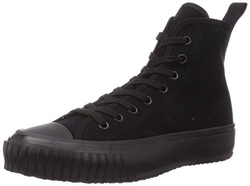 ムーンスター ライフスタイル スニーカー FINE VULCANIZED/HIBASKET W 〔ハイバスケットW〕 国産 ヴァルカナイズ製法 ブラックモノ 22.