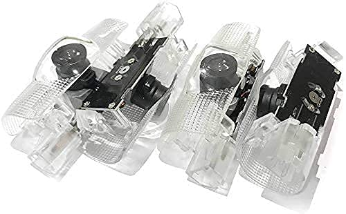 QJZoncuji 汎用 カーテシランプ ロゴ 4個セット 工具付 ドアウェルカムライト カーテシライト LEDロゴ投影 20系30系50系70系130系200系シ