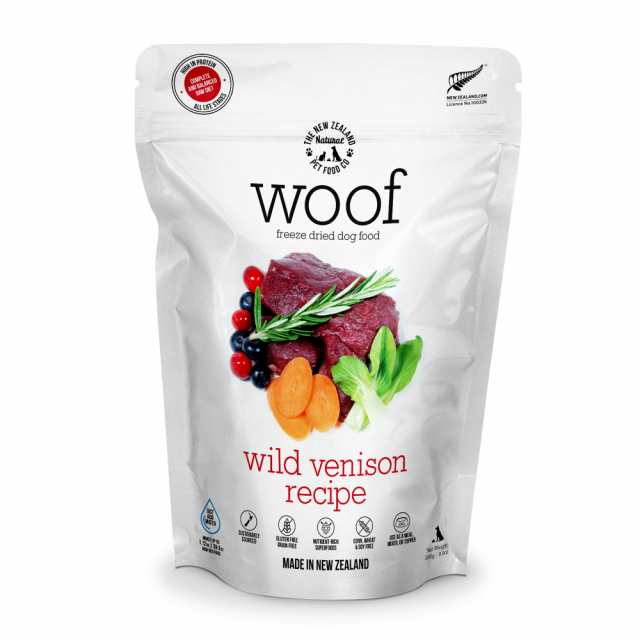 Earthborn Holistic WOOF ワフ フリ ーズドライドッグフード ワイルドベニソン 280gの通販は