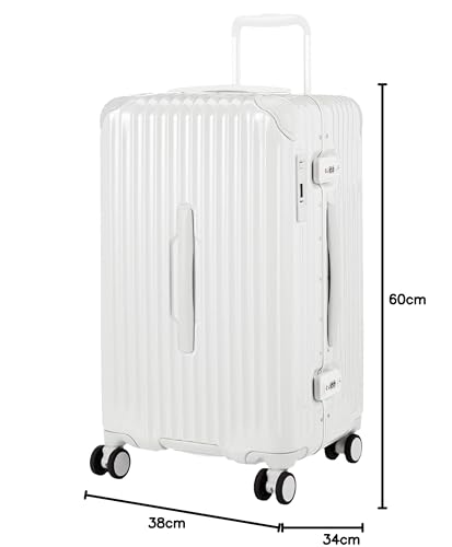 カーゴ スーツケース グッドサイズ スリムフレーム 多機能モデル CAT68SSR 付 60L 65 cm 5.1kg グロスホワイト