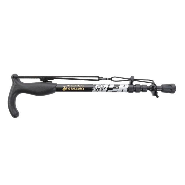 シナノ（SINANO） トレッキングポール ステッキタイプ 4C-R BK 4CR ストック 登山 （ブラック/ＦＦ/Men’s）