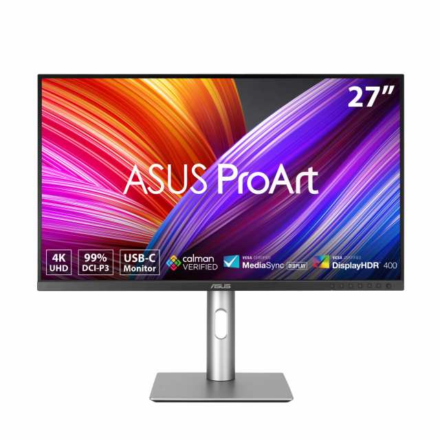 ASUS 4K モニター ProArt PA279CRV-J 27インチ/IPS/４年間無輝点/99% DCI-P3/99% Adobe RGB/USB-C PD 96W/色精度ΔE＜2/VESA DisplayH