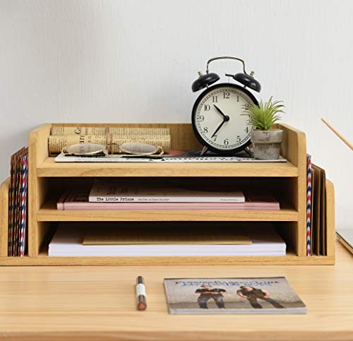 書類ケース デスク トレー 木製 レタートレー 書類棚 収納 完成品 2段