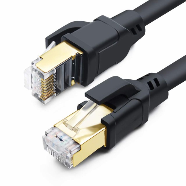 DDMALL LANケーブル CAT8 3M-2本 カテゴリー８ RJ45コネクター 超高速40Gbps 2000MHz 有線lan CAT8準拠 イーサネットケーブルルーター モ