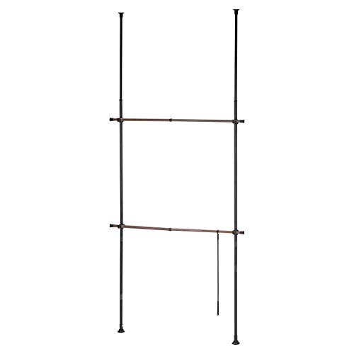 武田コーポレーション 75~120×9×220~280？ 衣類収納・つっぱり棚・壁面収納 ブラック 突っ張りデザインハンガーラック C0-TP75BK ブラ