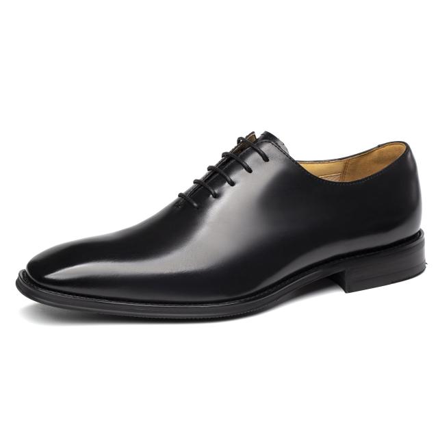 フォクスセンス ビジネスシューズ 革靴 メンズ 本革 ドレスシューズ 高級紳士靴 内羽根 プレーントゥ 高級レザー フォーマル ブラック の通販は 6,702円