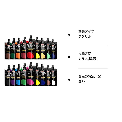 Shuttle Art アクリル絵の具 ポーリングアート用 18色セット スパウトパック 120ml フルイドアート 速乾 防水 耐久  キャンバス/ガラス/陶の通販はau PAY マーケット - holly0211 | au PAY マーケット－通販サイト